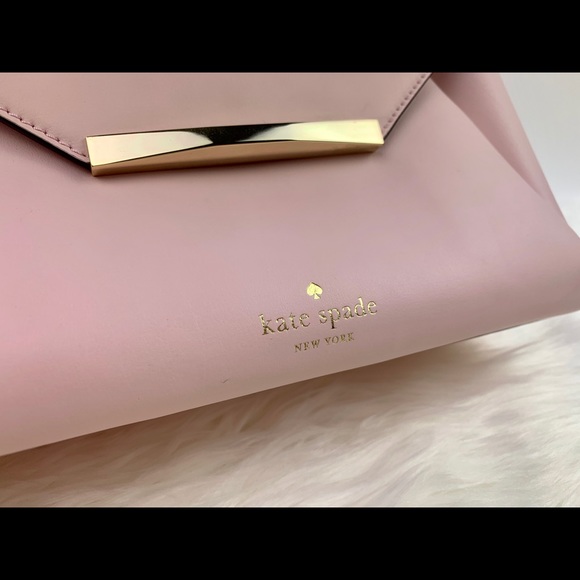 Kate Spade Structured Light Pink Bag Gold Accents - Picture 2 of 8